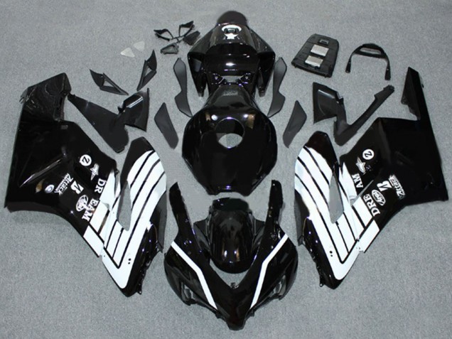 Honda CBR1000RR Motorrad Verkleidung 2004-2005 - Glanzendes Schwarz Weiss