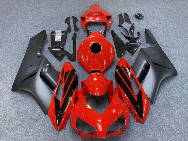 Honda CBR1000RR Motorrad Verkleidung 2004-2005 - Grau Rot Glanzendes Schwarz Streifen