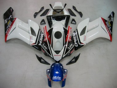 Honda CBR1000RR Motorrad Verkleidung 2004-2005 - Weiss Blau Rot Glanzendes Schwarz Stern Carrera Lee