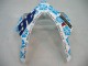 Honda CBR1000RR Motorrad Verkleidung 2004-2005 - Weiss Blau Schnee Nastro Azzurro 46