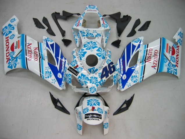 Honda CBR1000RR Motorrad Verkleidung 2004-2005 - Weiss Blau Schnee Nastro Azzurro 46