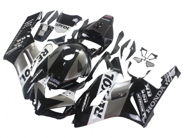 Honda CBR1000RR Motorrad Verkleidung Kit 2004-2005 - Silber Weiss Glanzendes Schwarz Repsol
