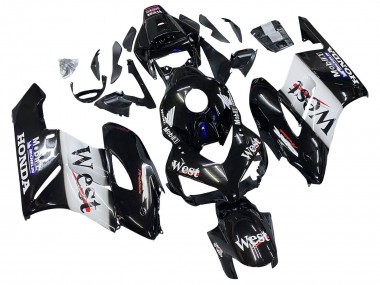 Honda CBR1000RR Motorrad Verkleidung 2004-2005 - Glanzendes Schwarz Weiss West