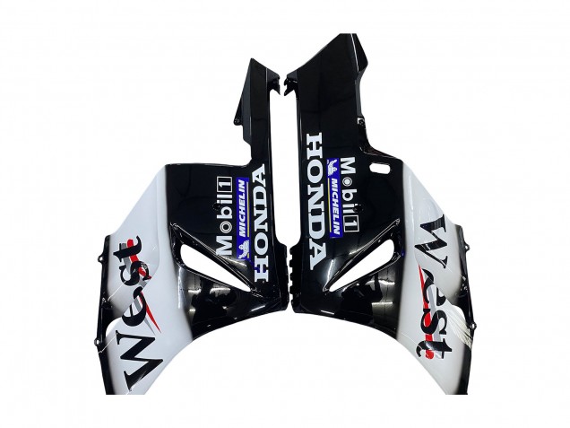 Honda CBR1000RR Motorrad Verkleidung 2004-2005 - Glanzendes Schwarz Weiss West