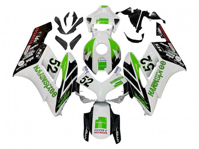 Honda CBR1000RR Motorrad Verkleidung 2004-2005 - Weiss Grun Glanzendes Schwarz Hannspree 52