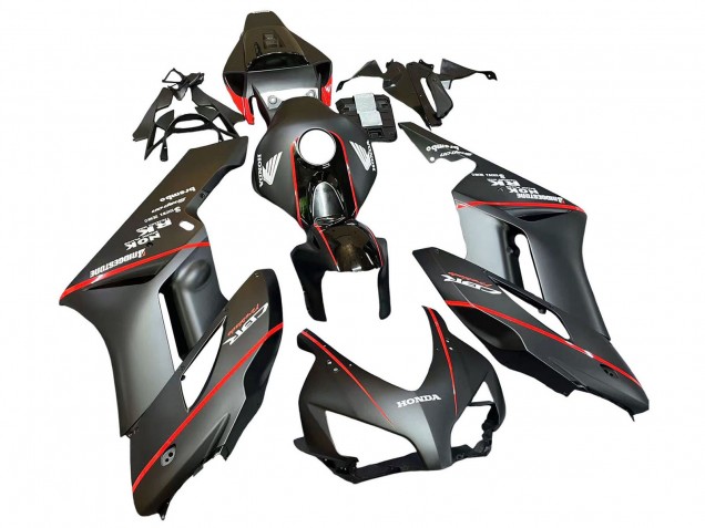 Honda CBR1000RR Motorrad Verkleidung 2004-2005 - Glanzendes Schwarz Glanzendes Grau Rot Streifen