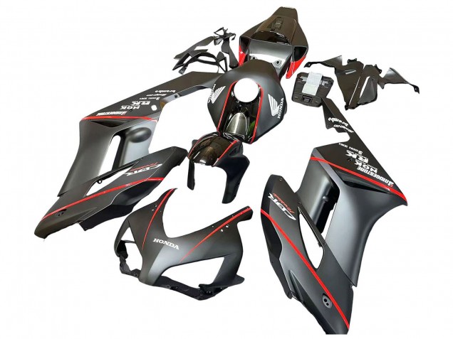 Honda CBR1000RR Motorrad Verkleidung 2004-2005 - Glanzendes Schwarz Glanzendes Grau Rot Streifen