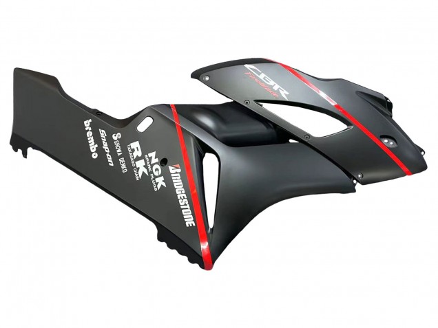 Honda CBR1000RR Motorrad Verkleidung 2004-2005 - Glanzendes Schwarz Glanzendes Grau Rot Streifen