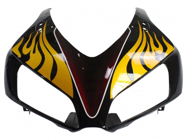 Honda CBR1000RR Motorrad Verkleidung 2006-2007 - Glanzendes Schwarz Gelb Rot Flamme
