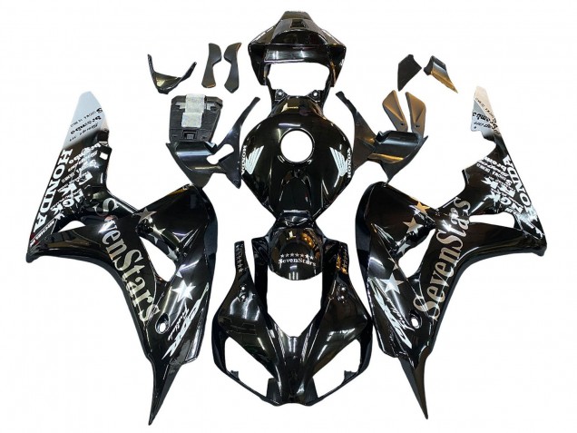 Honda CBR1000RR Motorrad Verkleidung 2006-2007 - Glanzendes Schwarz Gold SevenStars