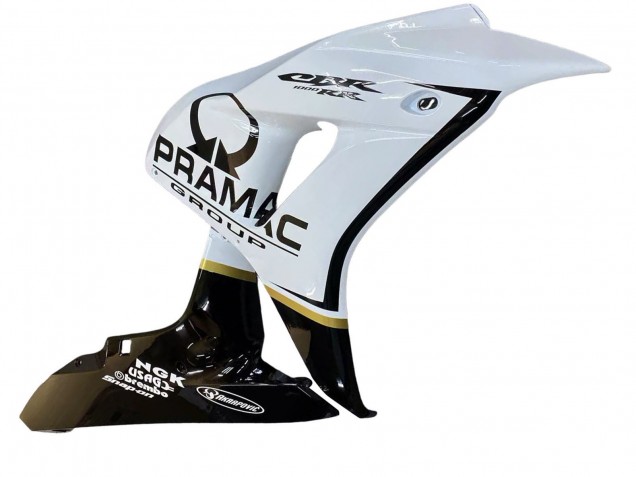 Honda CBR1000RR Motorrad Verkleidung 2006-2007 - Weiss Glanzendes Schwarz Pramac