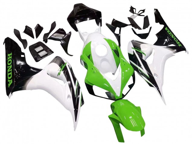 Honda CBR1000RR Motorrad Verkleidung 2006-2007 - Weiss Grun Glanzendes Schwarz
