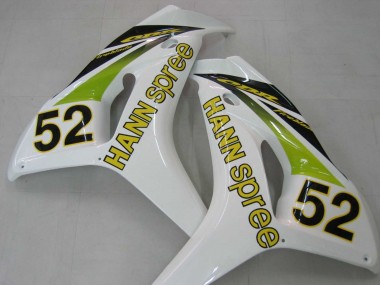 Honda CBR1000RR Motorrad Verkleidung 2006-2007 - Weiss Grun Glanzendes Schwarz Hannspree 52
