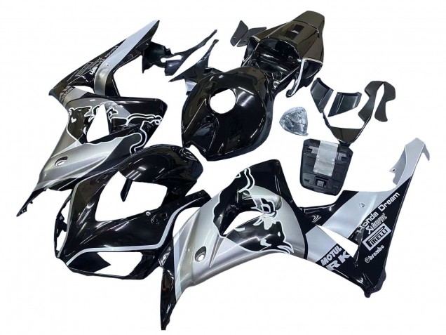 Honda CBR1000RR Motorrad Verkleidung 2006-2007 - Silber Glanzendes Schwarz Red Bull