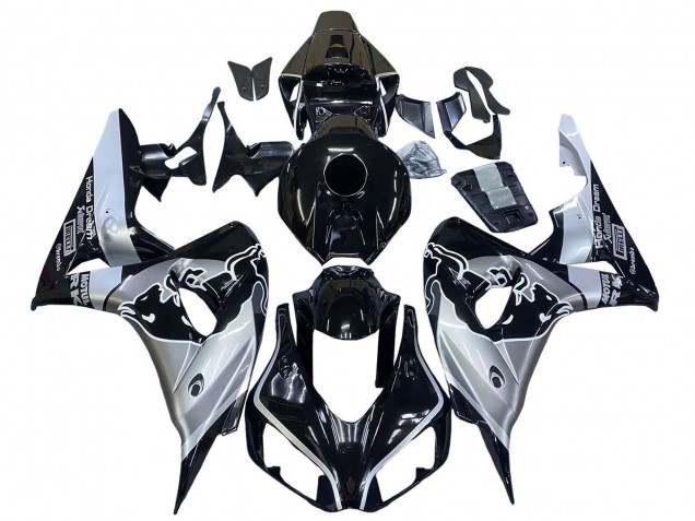 Honda CBR1000RR Motorrad Verkleidung 2006-2007 - Silber Glanzendes Schwarz Red Bull