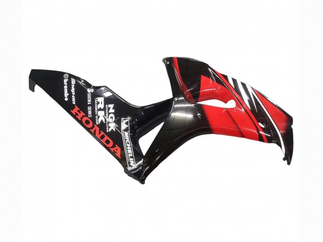 Honda CBR1000RR Motorrad Verkleidung 2006-2007 - Rot Glanzendes Schwarz