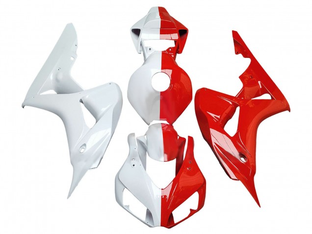 Honda CBR1000RR Motorrad Verkleidung 2006-2007 - Weiss Rot Geteiltes