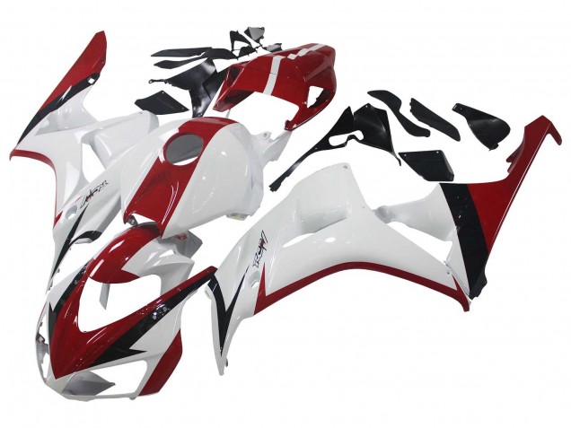 Honda CBR1000RR Motorrad Verkleidung Kit 2006-2007 - Weiss Rot Glanzendes Schwarz