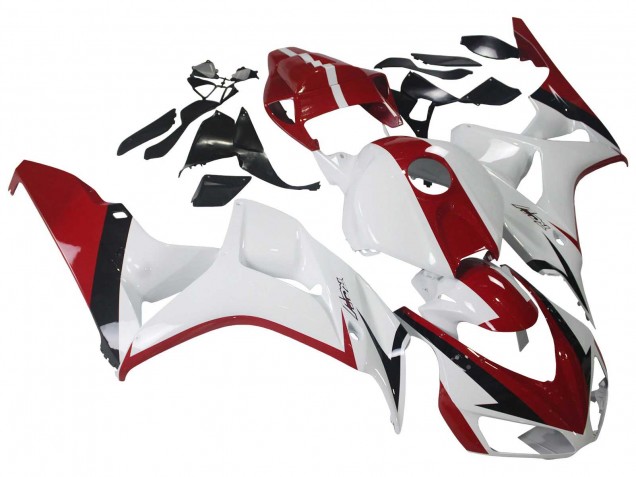 Honda CBR1000RR Motorrad Verkleidung Kit 2006-2007 - Weiss Rot Glanzendes Schwarz