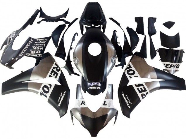 Honda CBR1000RR Motorrad Verkleidung 2008-2011 - Silber Matt Schwarz Repsol