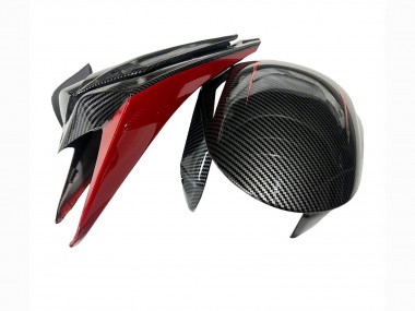 Honda CBR1000RR Motorrad Verkleidung 2008-2011 - Schwarzes Carbonfaser Rot