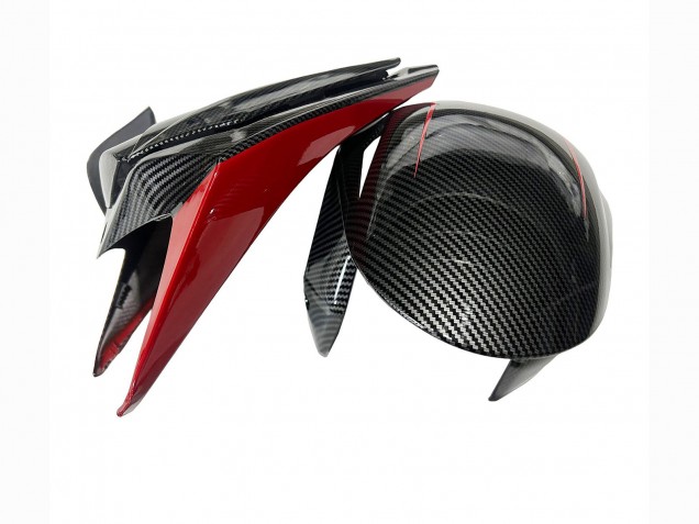 Honda CBR1000RR Motorrad Verkleidung 2008-2011 - Schwarzes Carbonfaser Rot