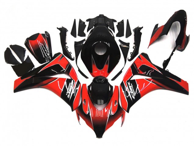 Honda CBR1000RR Motorrad Verkleidung 2008-2011 - Rot Glanzendes Schwarz