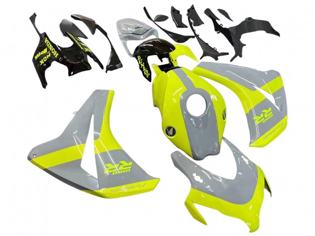 Honda CBR1000RR Motorrad Verkleidung 2008-2011 - Nardo Grau Fluoreszierendes Grun