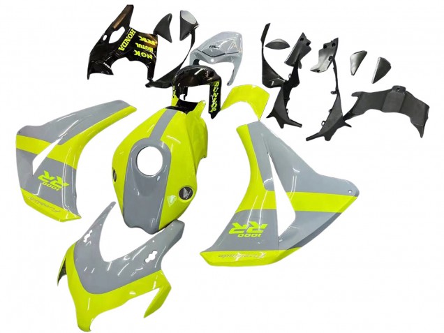 Honda CBR1000RR Motorrad Verkleidung 2008-2011 - Nardo Grau Fluoreszierendes Grun