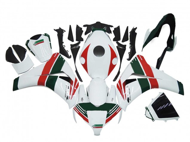 Honda CBR1000RR Motorrad Verkleidung 2008-2011 - Weiss Rot Dunkel Grun