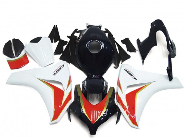 Honda CBR1000RR Motorrad Verkleidung 2008-2011 - Weiss Rot Glanzendes Schwarz