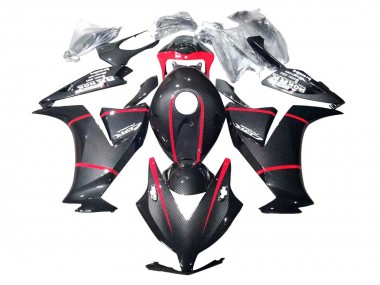 Honda CBR1000RR Motorrad Verkleidung 2012-2016 - Schwarzes Carbonfaser Rot