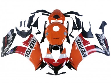 Honda CBR1000RR Motorrad Verkleidung 2012-2016 - Orange Weiss Rot Repsol