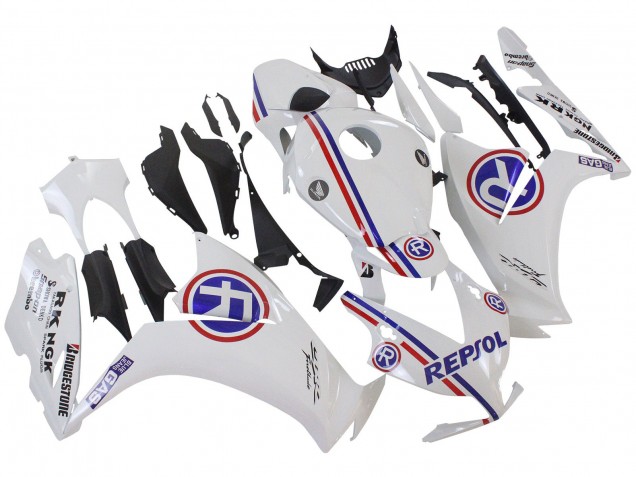 Honda CBR1000RR Motorrad Verkleidung 2012-2016 - Weiss Blau Rot Repsol