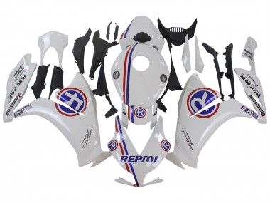 Honda CBR1000RR Motorrad Verkleidung 2012-2016 - Weiss Blau Rot Repsol
