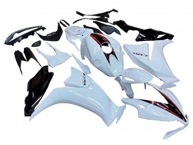 Honda CBR1000RR Motorrad Verkleidung 2012-2016 - Weiss Glanzendes Schwarz