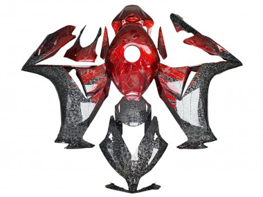 Honda CBR1000RR Motorrad Verkleidung 2012-2016 - Rot Schwarz Geschmiedet Carbonfaser