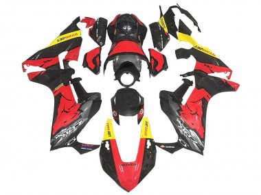 Honda CBR1000RR Motorrad Verkleidung 2017-2023 - Rot Gelb Schwarz Carbonfaser