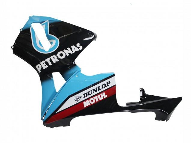 Honda CBR600RR Motorrad Verkleidung 2003-2004 - Hellblau Rot Glanzendes Schwarz Dunlop