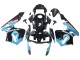Honda CBR600RR Motorrad Verkleidung 2003-2004 - Hellblau Rot Glanzendes Schwarz Dunlop