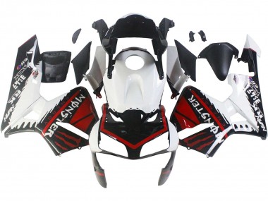 Honda CBR600RR Motorrad Verkleidung 2003-2004 - Weiss Rot Glanzendes Schwarz Monster