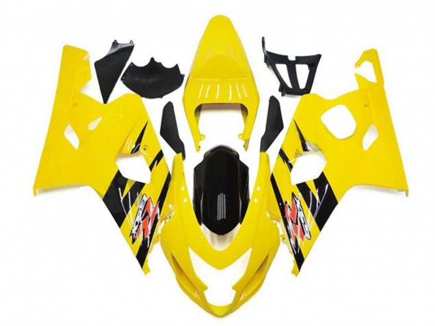 Suzuki GSXR 600/750 Motorrad Verkleidung 2004-2005 - Gelb Glanzendes Schwarz