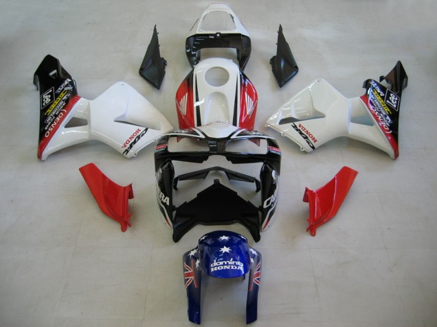 Honda CBR600RR Motorrad Verkleidung 2005-2006 - Rot Weiss Blau Denso