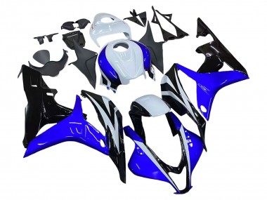 Honda CBR600RR Motorrad Verkleidung 2007-2008 - Weiss Blau Glanzendes Schwarz