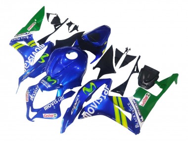 Honda CBR600RR Motorrad Verkleidung 2007-2008 - Blau Grun MoviStar Castrol