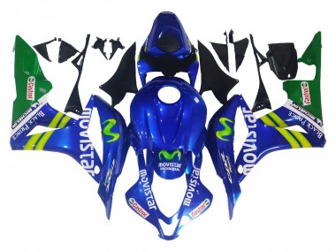 Honda CBR600RR Motorrad Verkleidung 2007-2008 - Blau Grun MoviStar Castrol