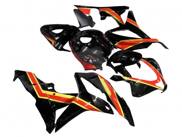 Honda CBR600RR Motorrad Verkleidung 2007-2008 - Rot Gold Glanzendes Schwarz