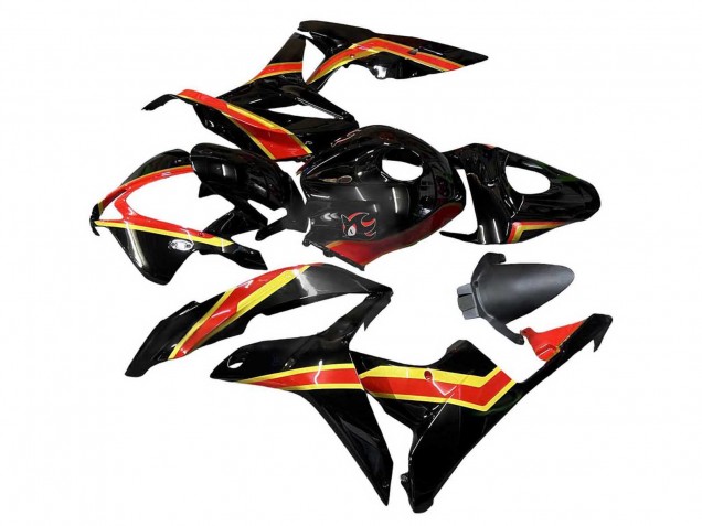 Honda CBR600RR Motorrad Verkleidung 2007-2008 - Rot Gold Glanzendes Schwarz