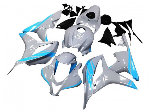 Honda CBR600RR Motorrad Verkleidung 2007-2008 - Glanzendes Grau Hellblau