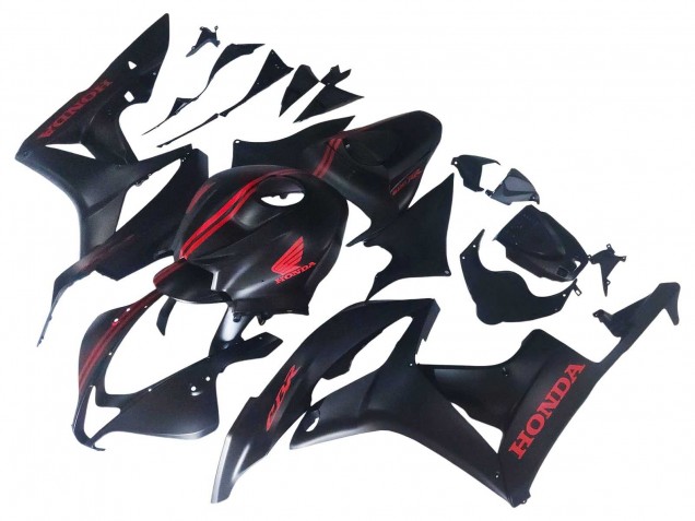Honda CBR600RR Motorrad Verkleidung 2007-2008 - Matt Schwarz Rot